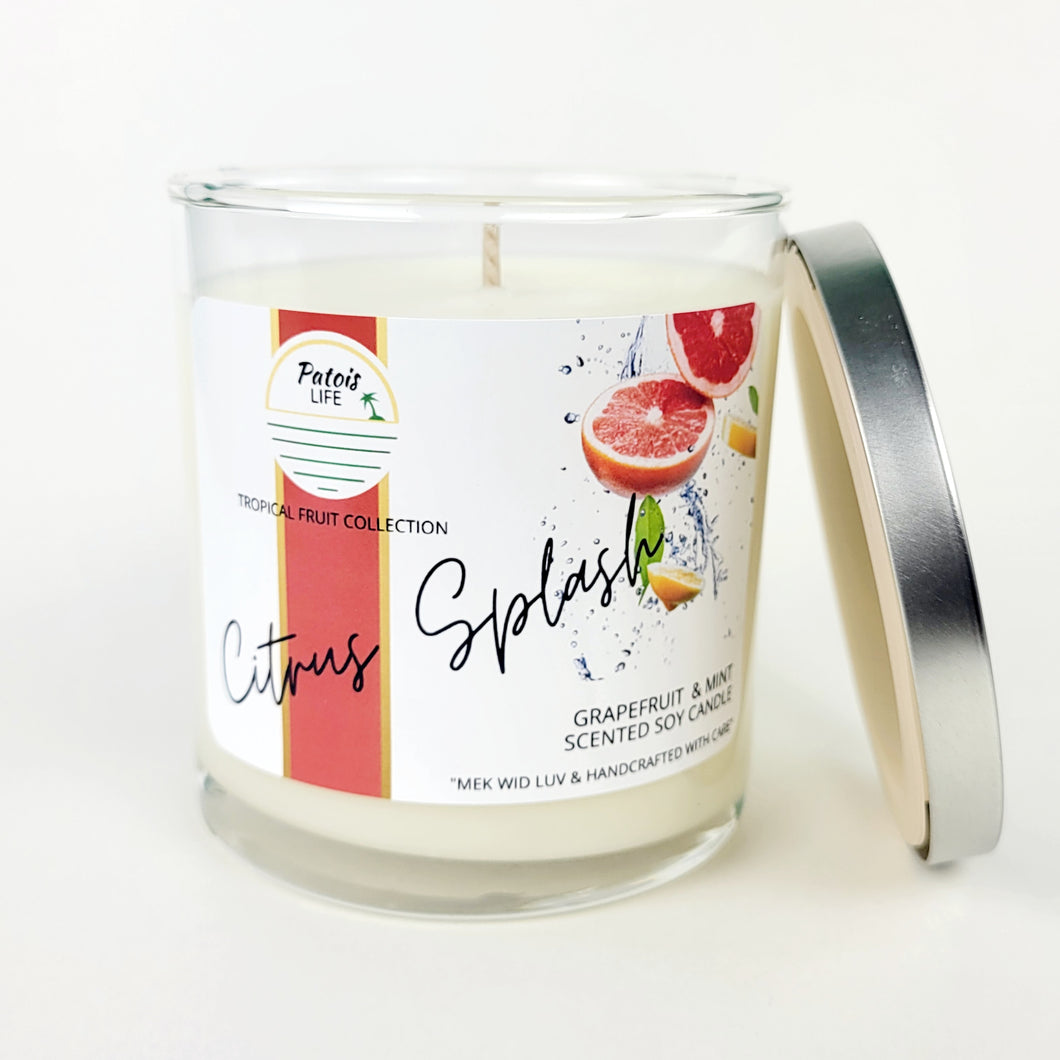 Citrus Splash | Grapefruit & Mint Scented Soy Candle