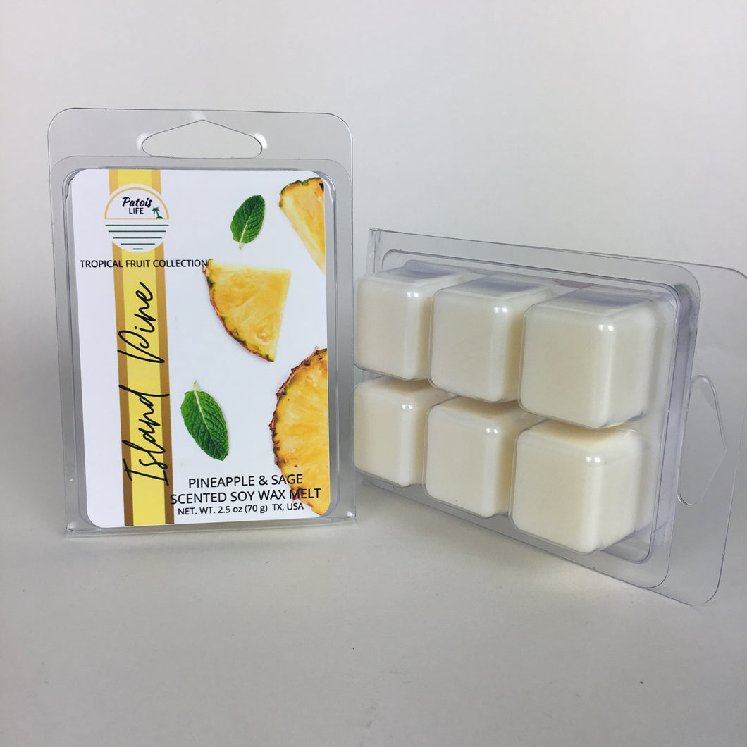 Island Pine | Pineapple and Sage Scented Soy Wax Melt