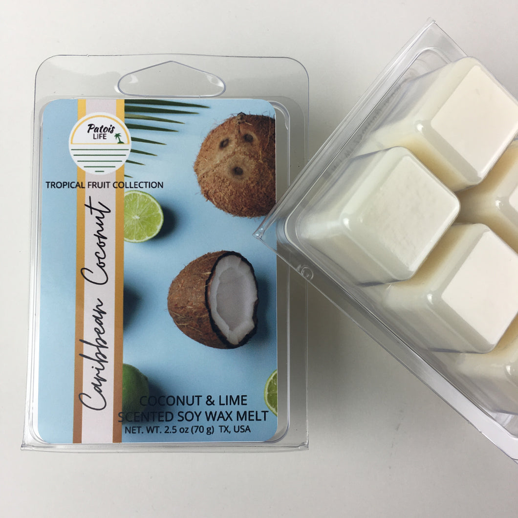Caribbean Coconut | Coconut & Lime Scented Soy Wax Melt